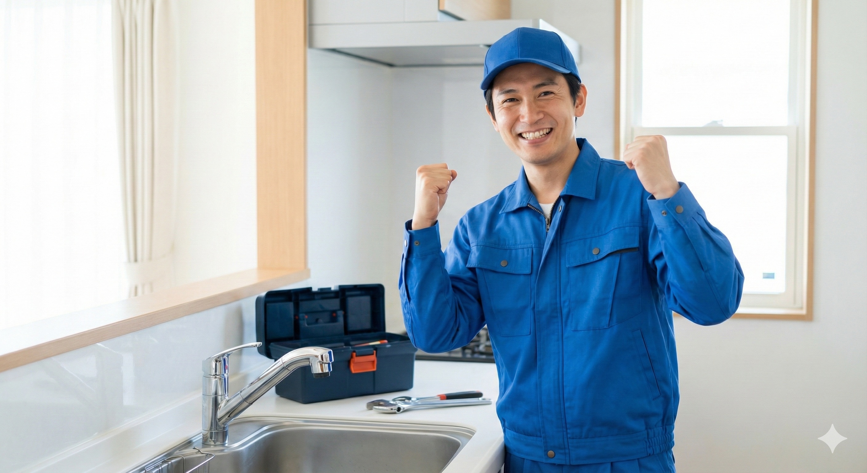 お客様に見積もりを提示し説明する男性作業員