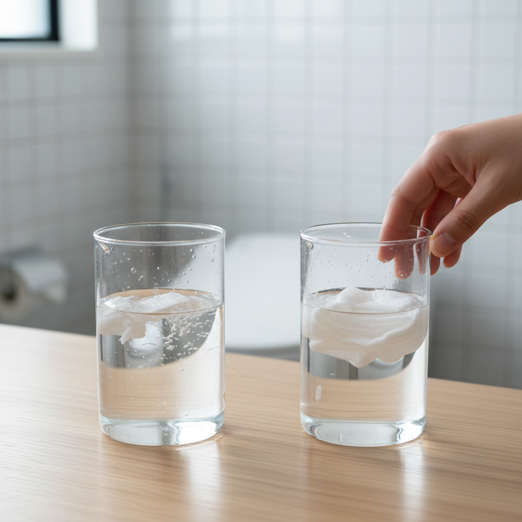 トイレットペーパーとの違い:水に溶けるかに関する画像