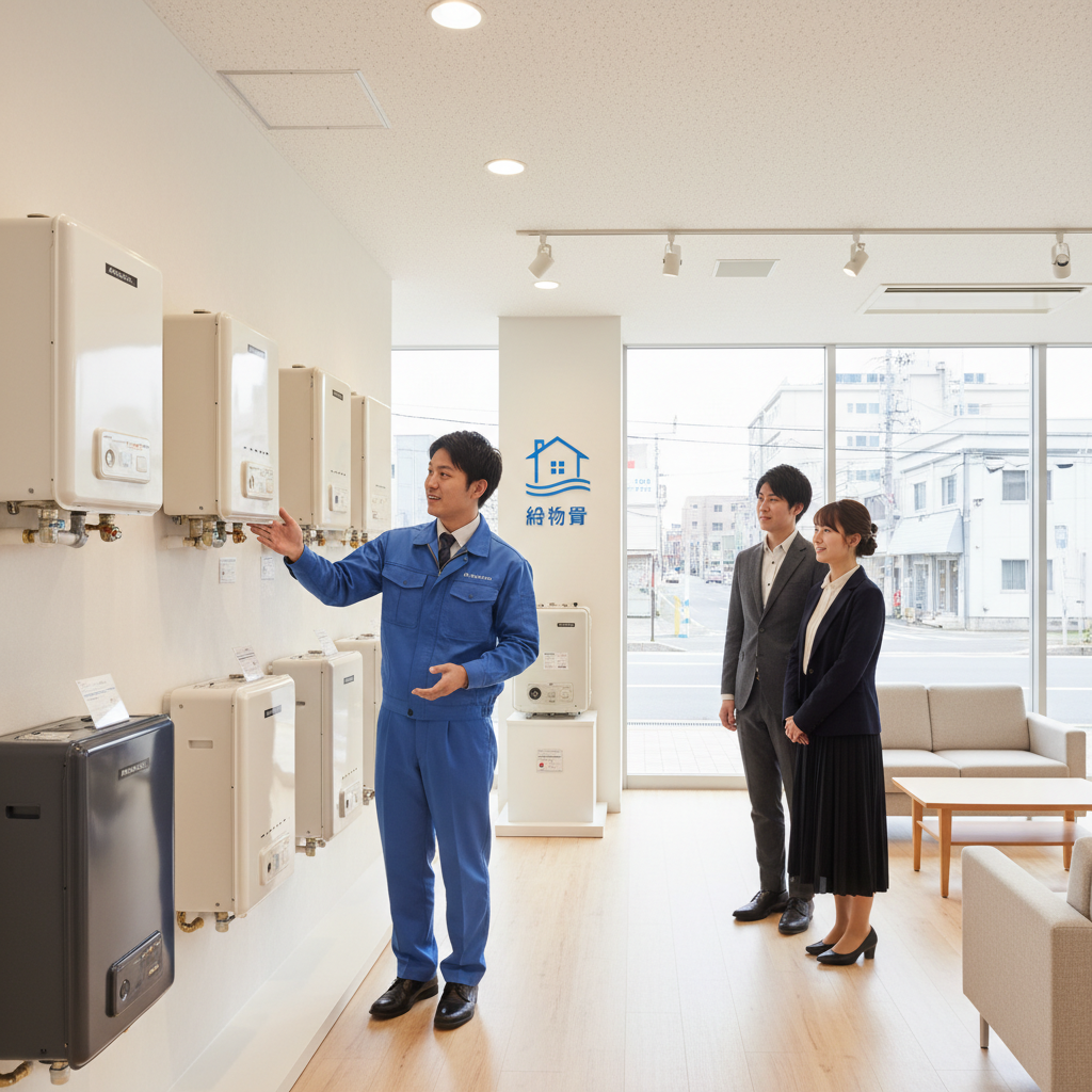 給湯器販売会社の種類とそれぞれの強みに関する画像
