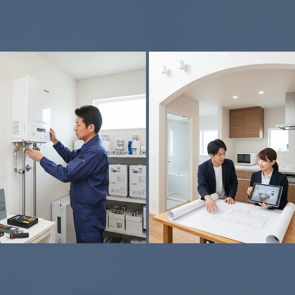 給湯器 専門店とリフォーム会社の違いに関する画像