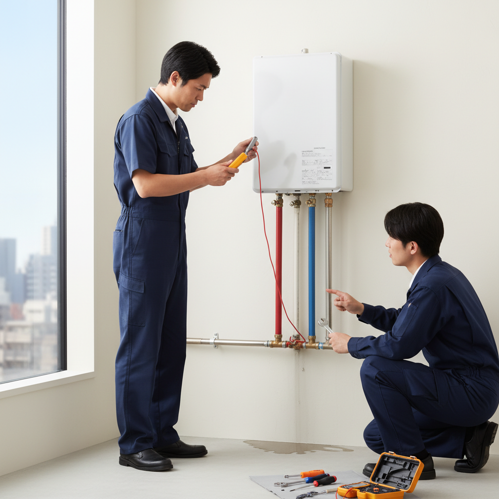 お湯の温度が安定しない・異音がする場合の対処法に関する画像