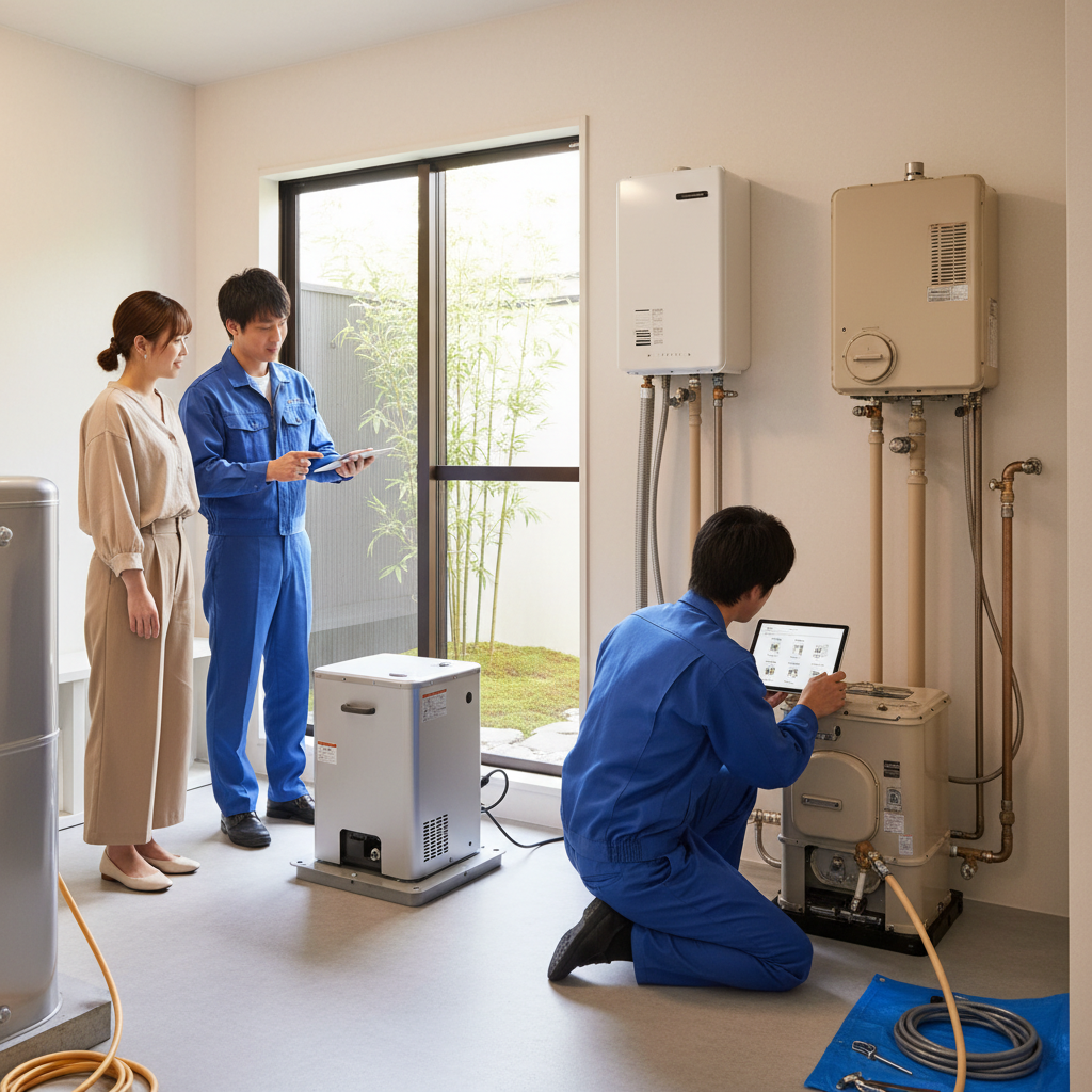 給湯器を全て交換する費用はいくらですか？相場を解説に関する画像