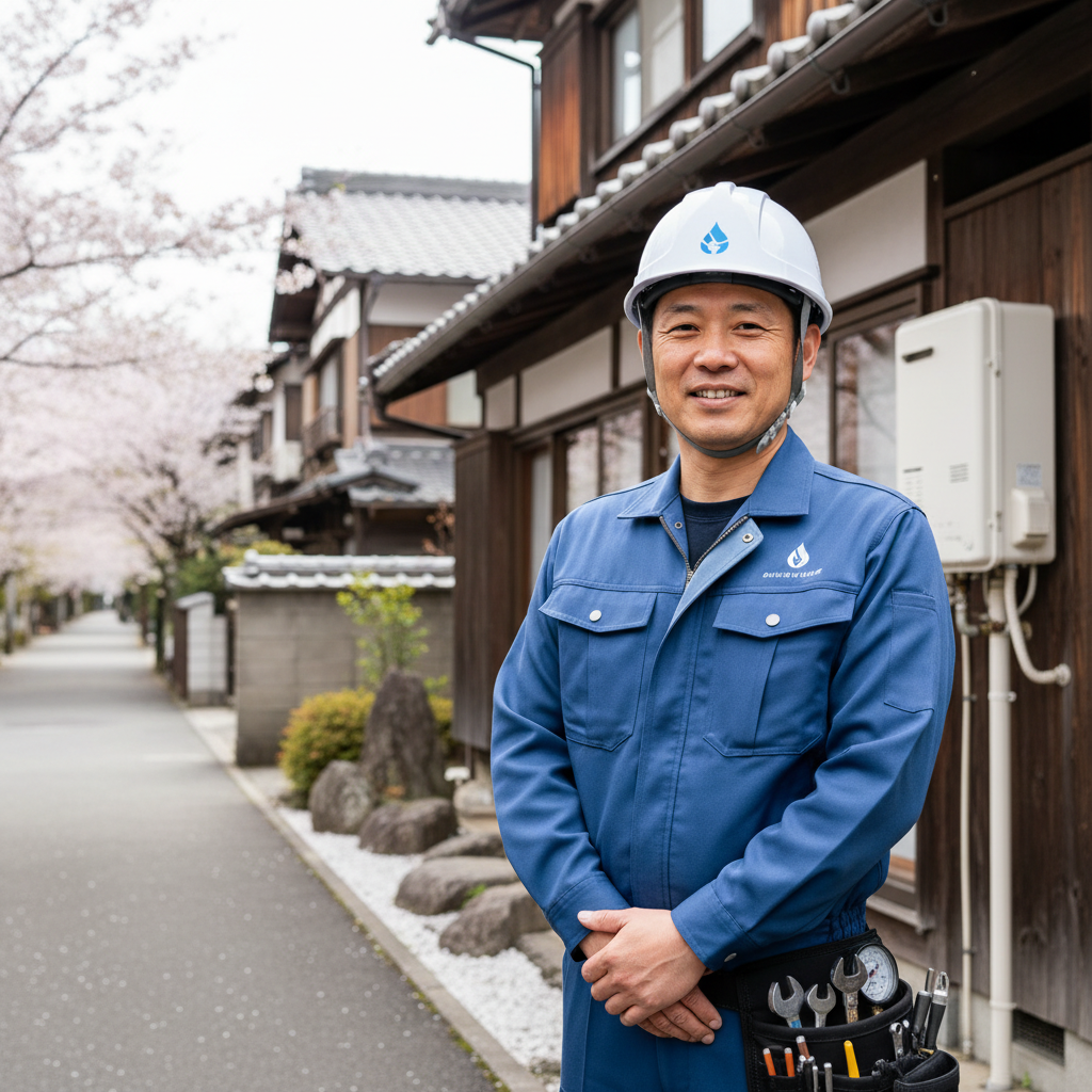 岩見沢の給湯器・ボイラー専門の職人