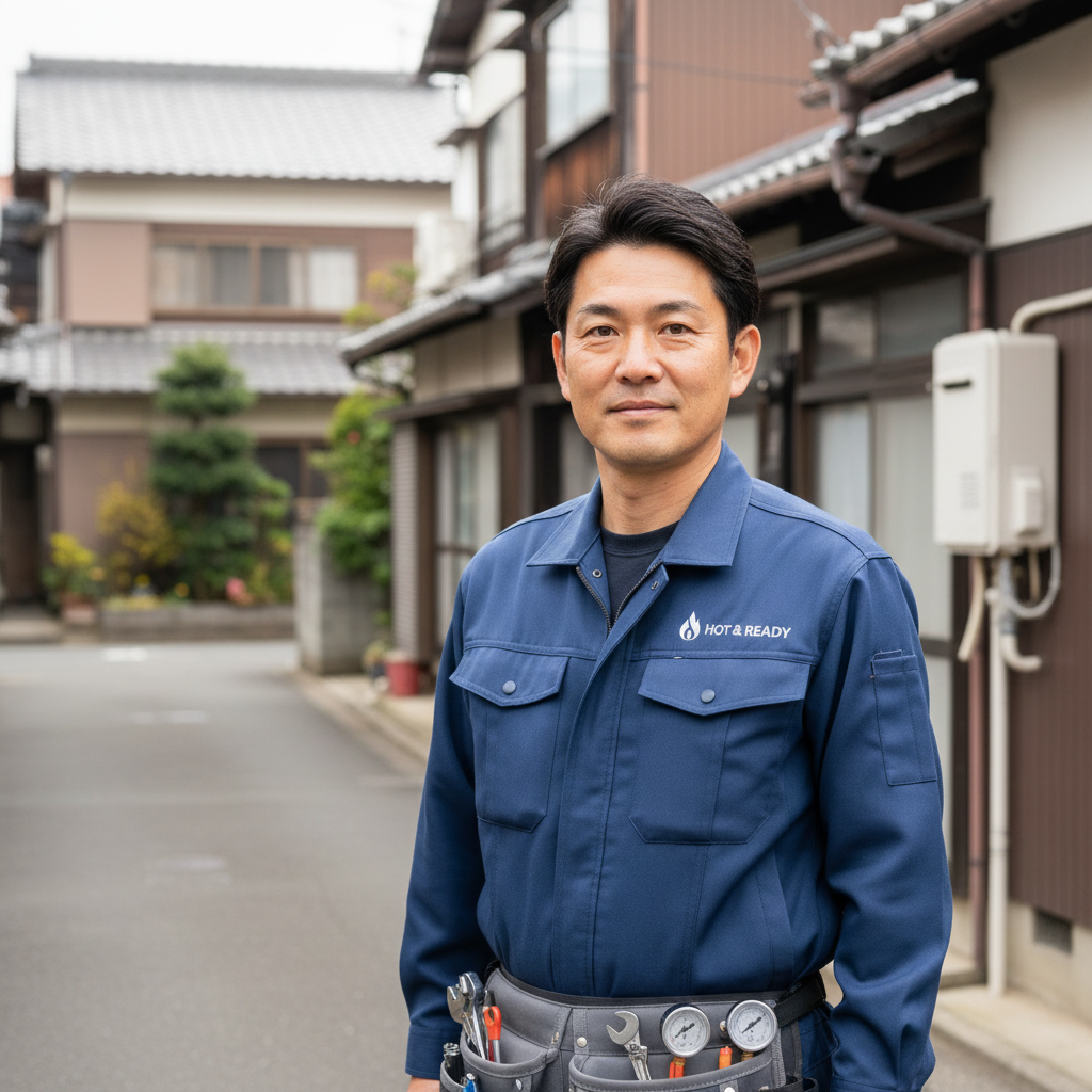 苫小牧の給湯器・ボイラー専門の職人