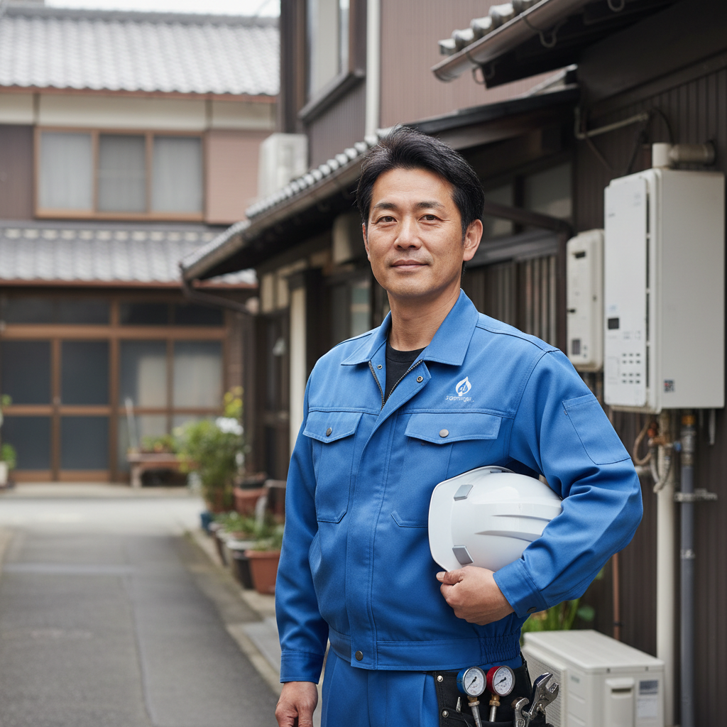 美唄の給湯器・ボイラー専門の職人