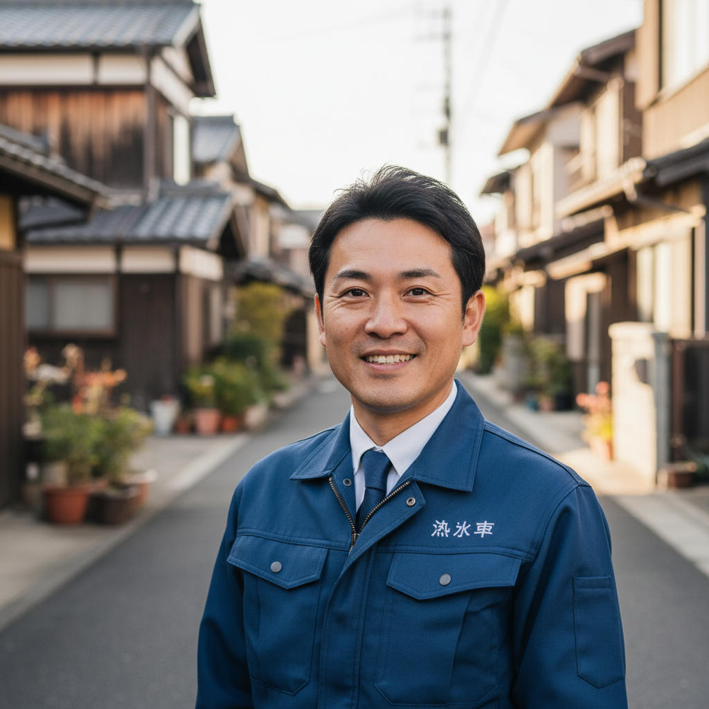 三笠の給湯器・ボイラー専門の職人