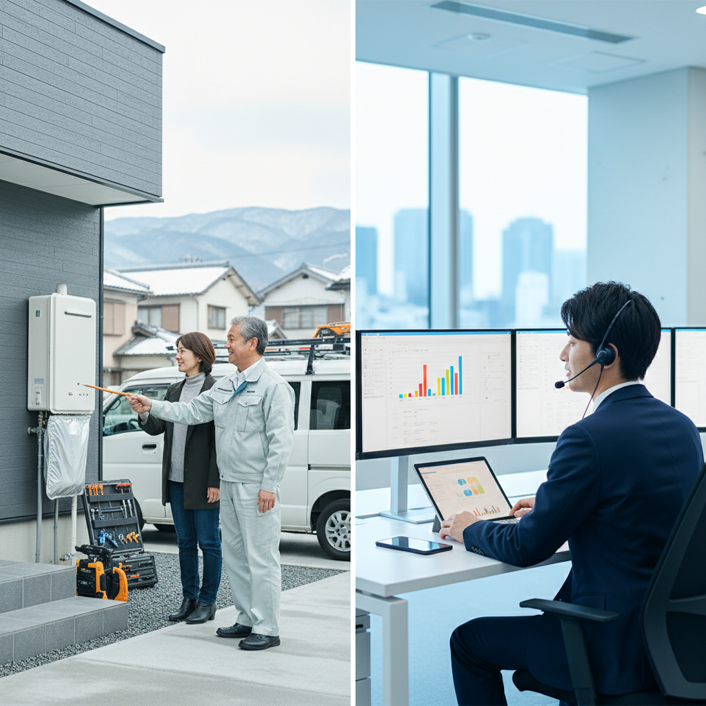 地元の設備業者と大手ネット業者の違いに関する画像