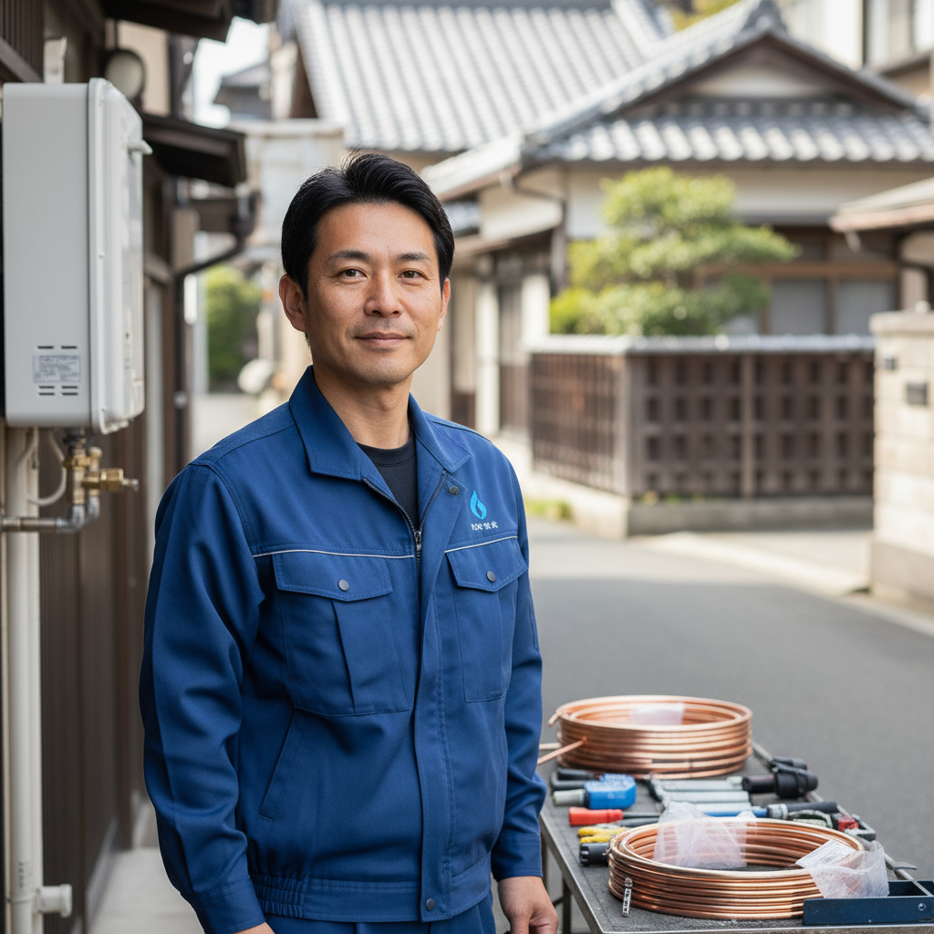 砂川の給湯器・ボイラー専門の職人