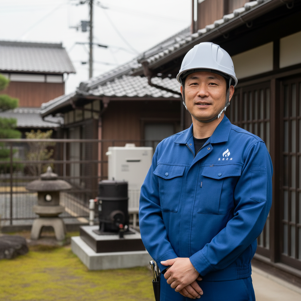 登別の給湯器・ボイラー専門の職人