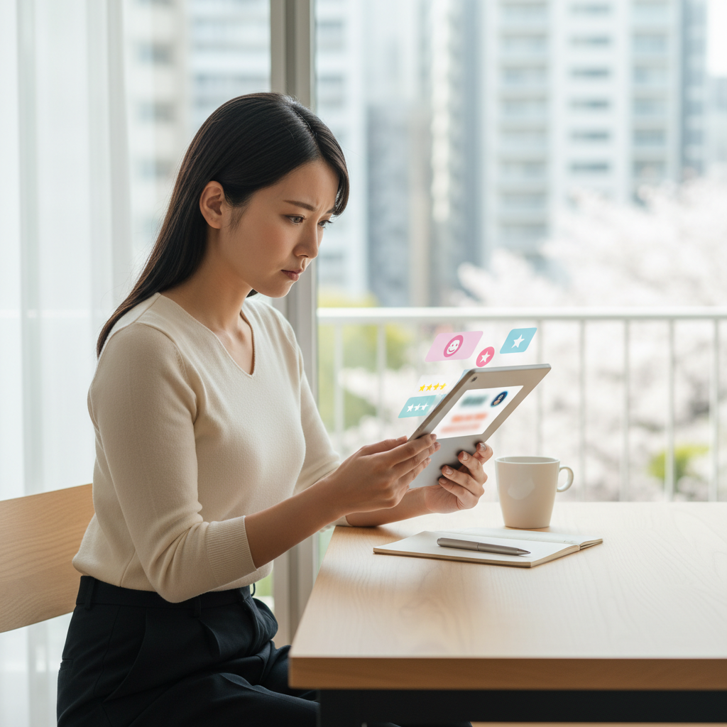 口コミや評判を確認する際の注意点に関する画像