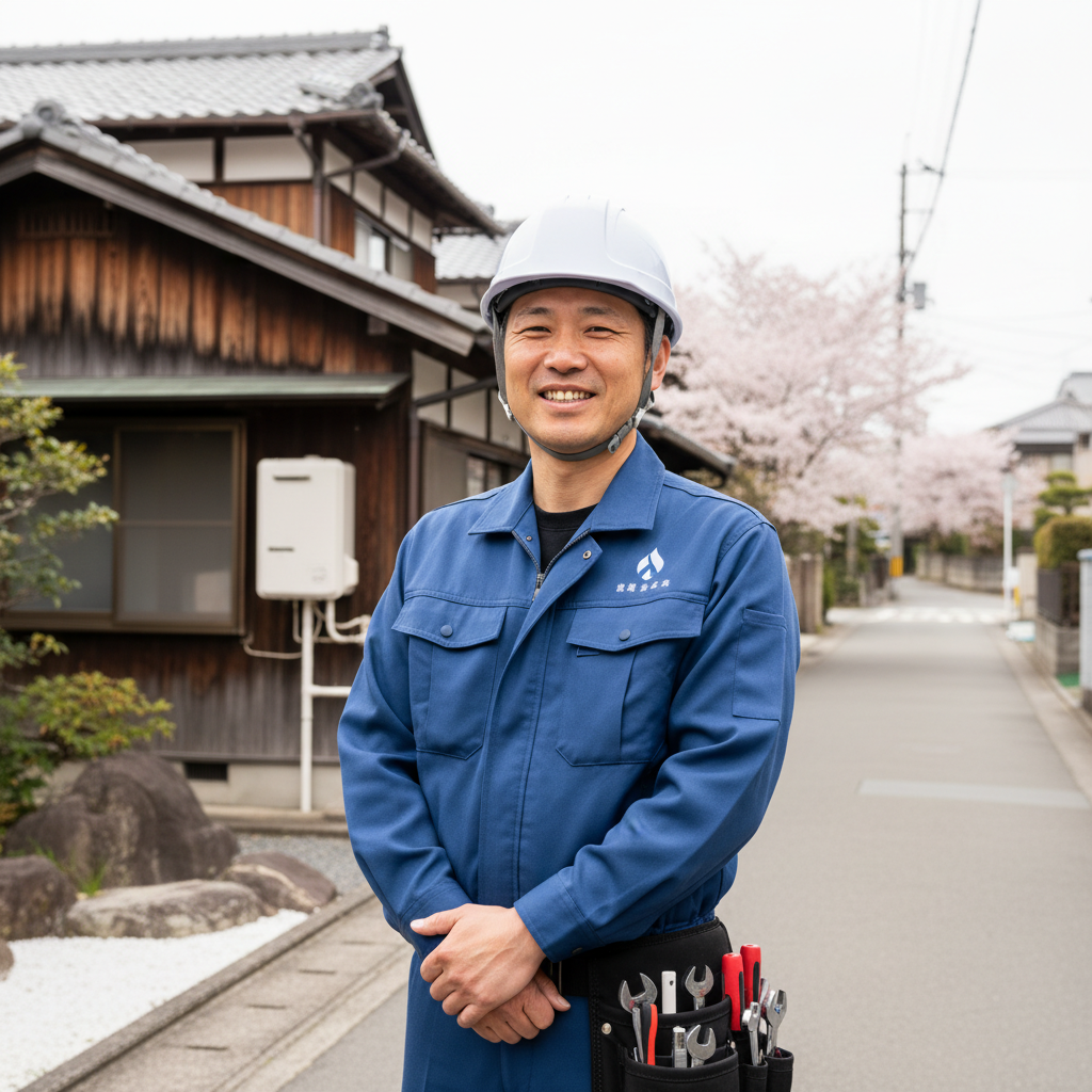 北上の給湯器・ボイラー専門の職人