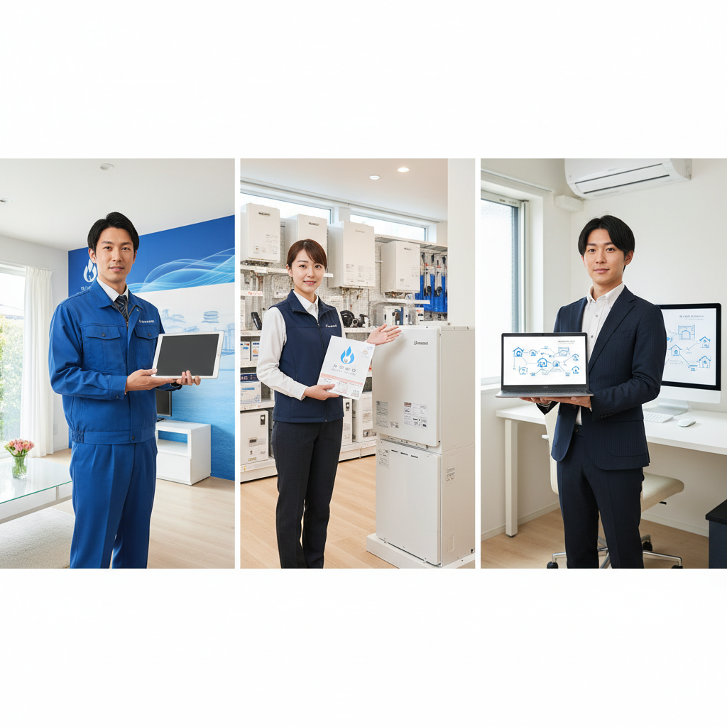 ガス会社・ホームセンター・ネット業者の違いに関する画像