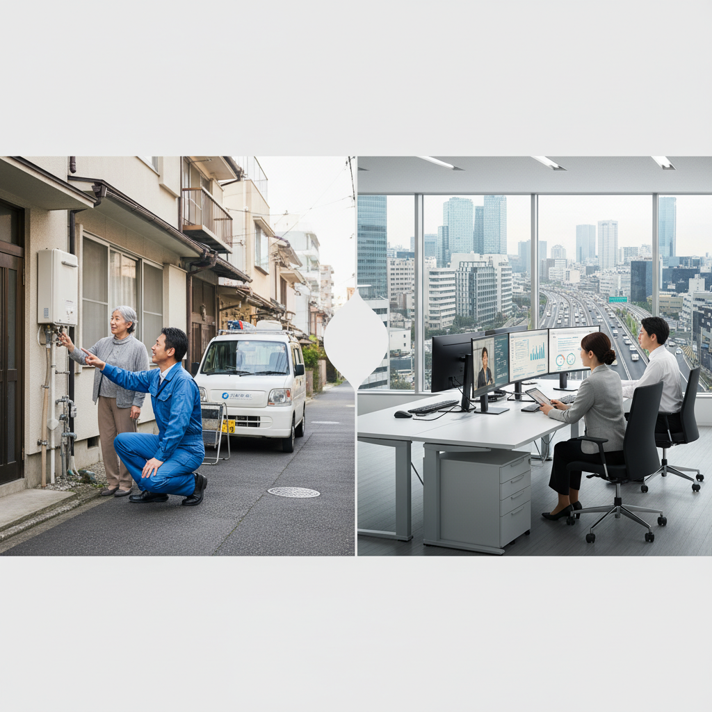 地域密着型と大手業者の違いに関する画像