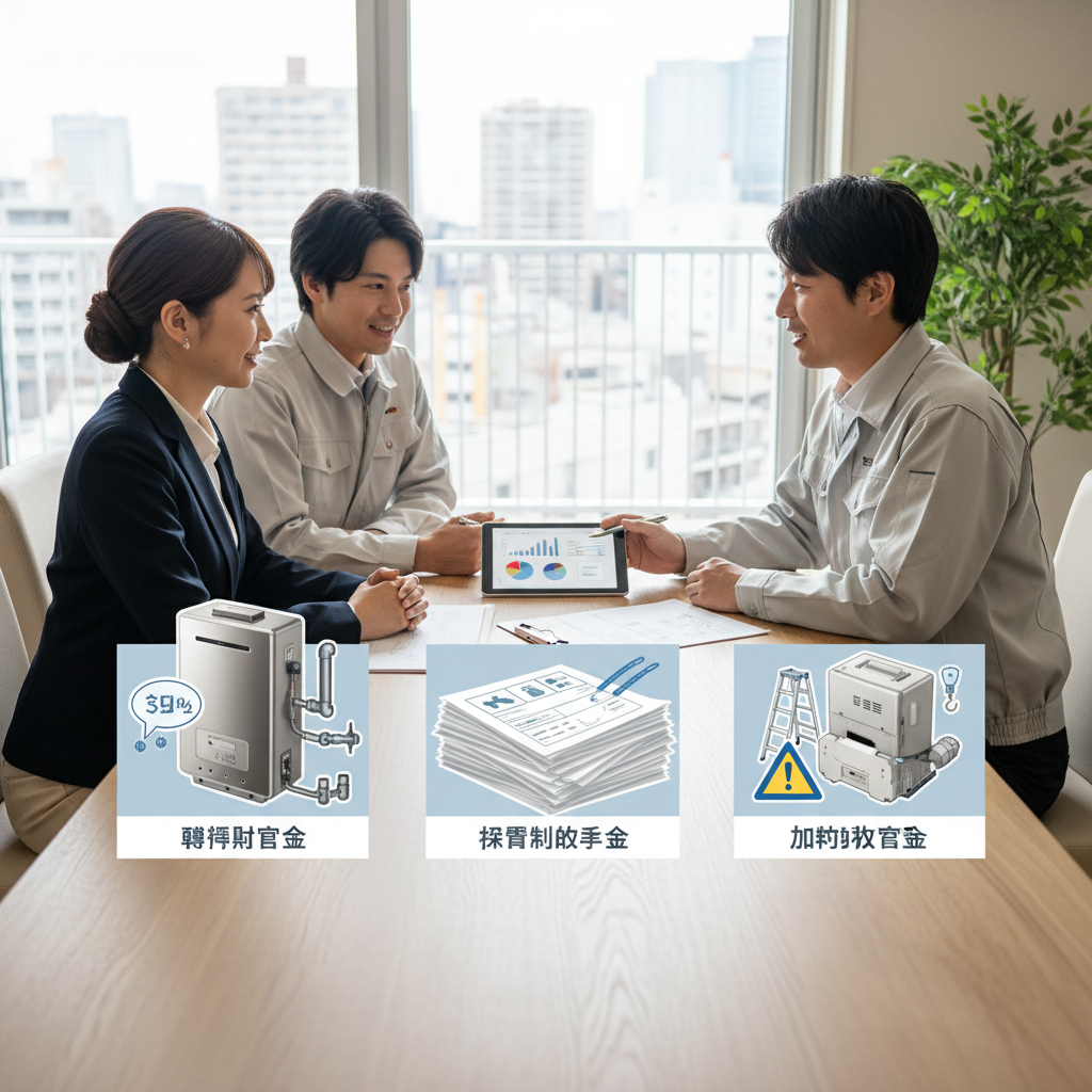給湯器交換にかかる費用の内訳に関する画像