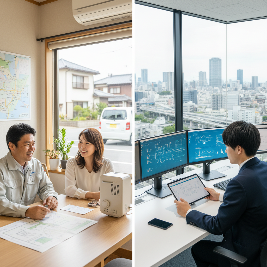 地元密着型業者とネット系業者の比較に関する画像