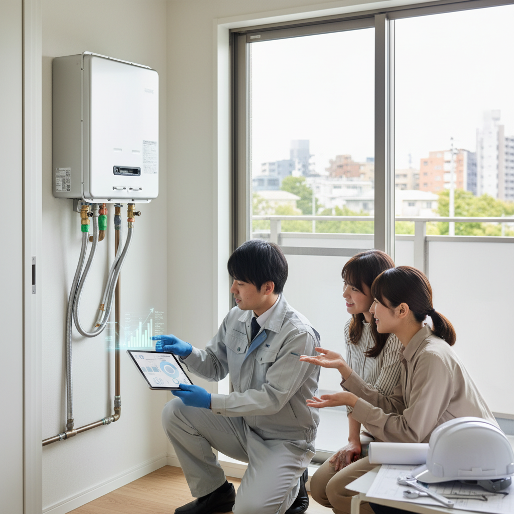 給湯器本体と工事費の総額目安に関する画像