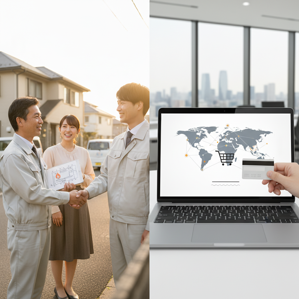 地元密着型業者と大手ネット業者の違いに関する画像