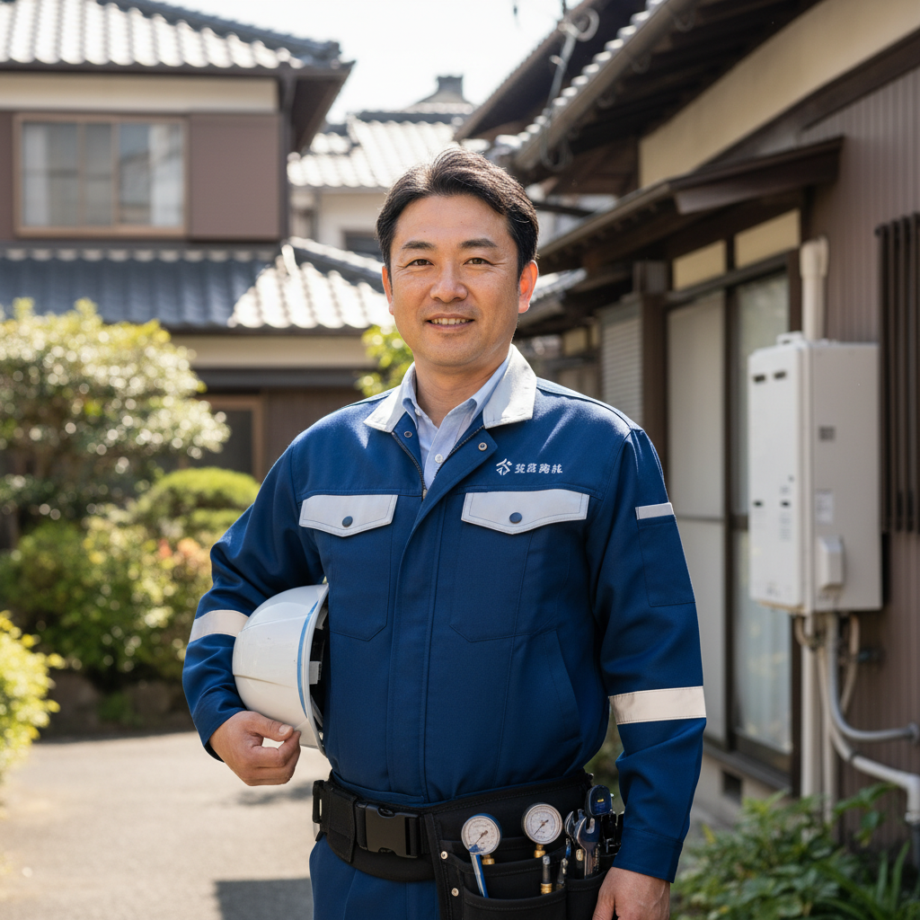 登米の給湯器・ボイラー専門の職人