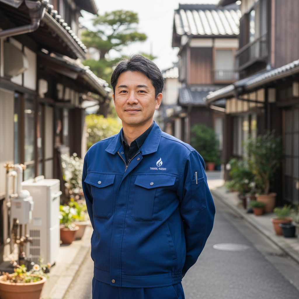栗原の給湯器・ボイラー専門の職人