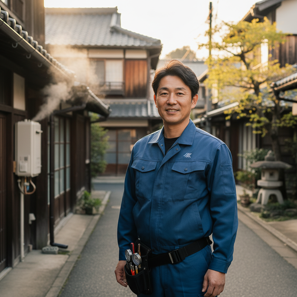 山形の給湯器・ボイラー専門の職人