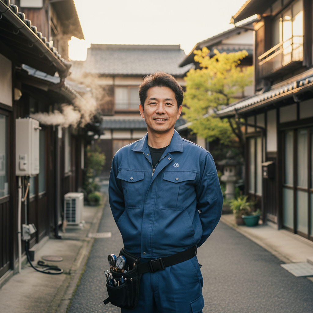 山形の給湯器・ボイラー専門の職人