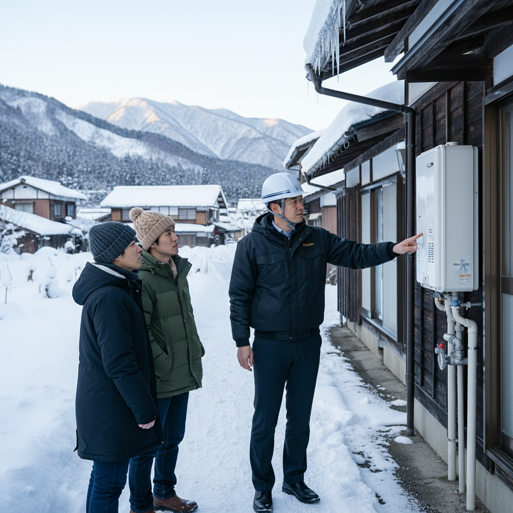 寒冷地仕様の給湯器が必要な理由とコストに関する画像