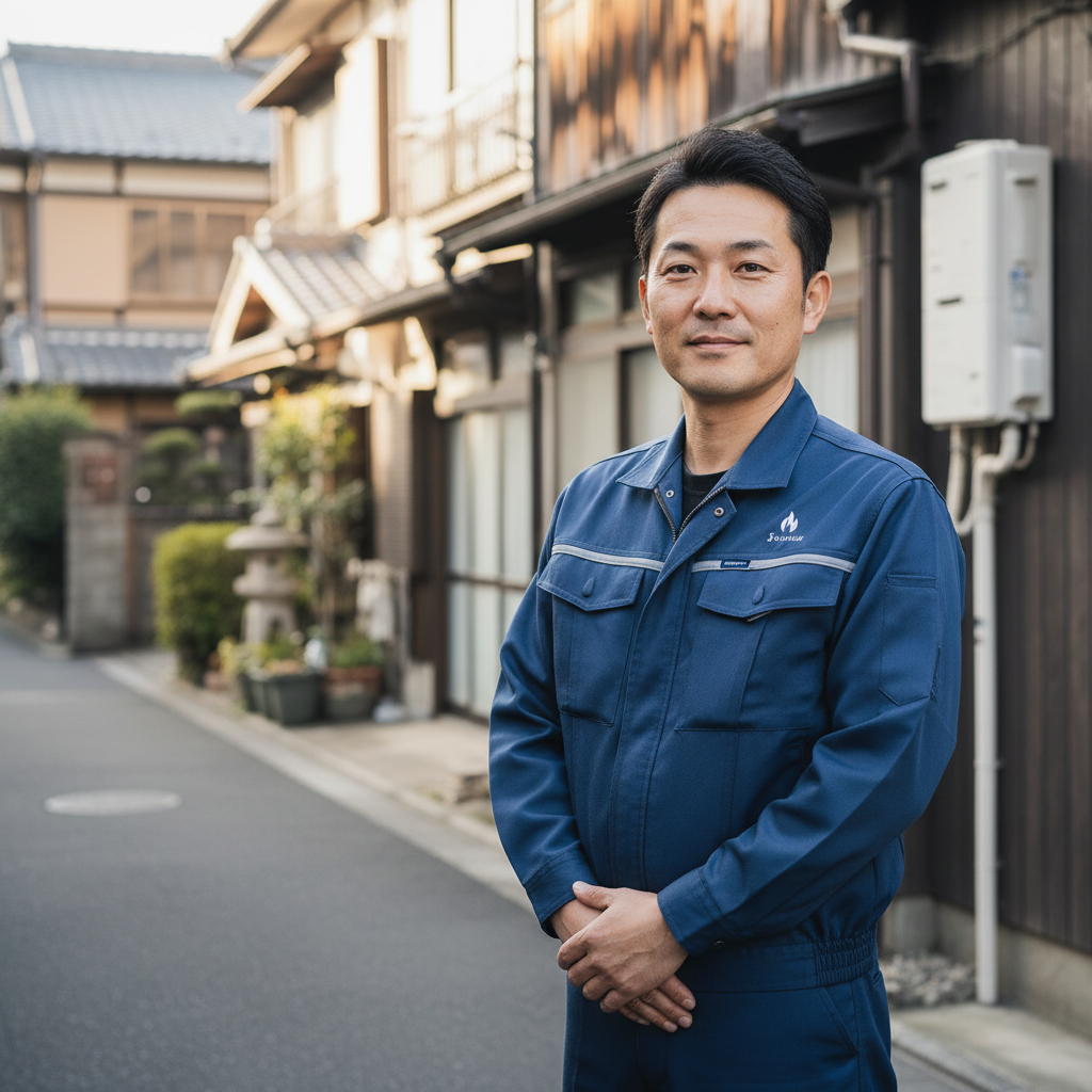 日立の給湯器・ボイラー専門の職人