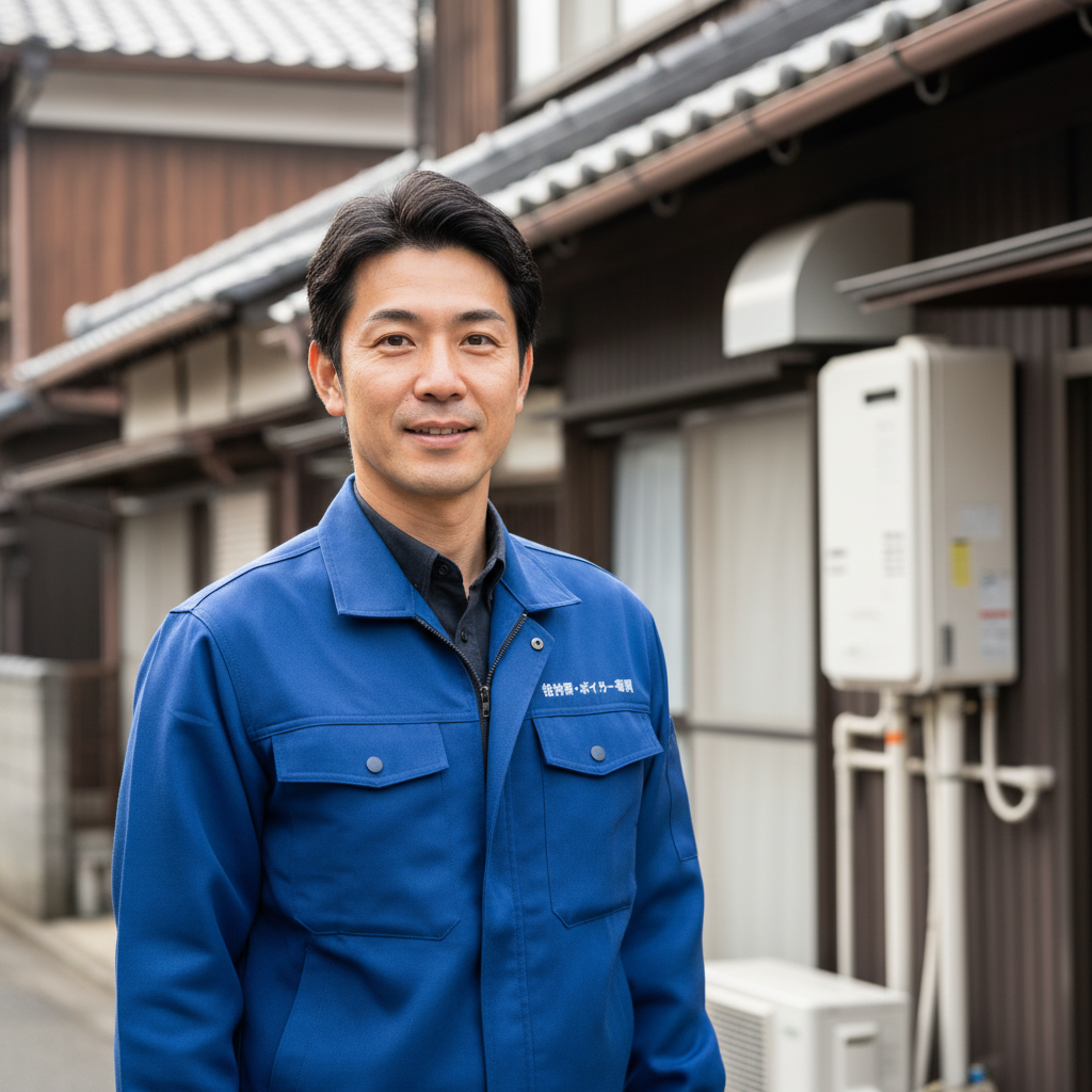結城の給湯器・ボイラー専門の職人