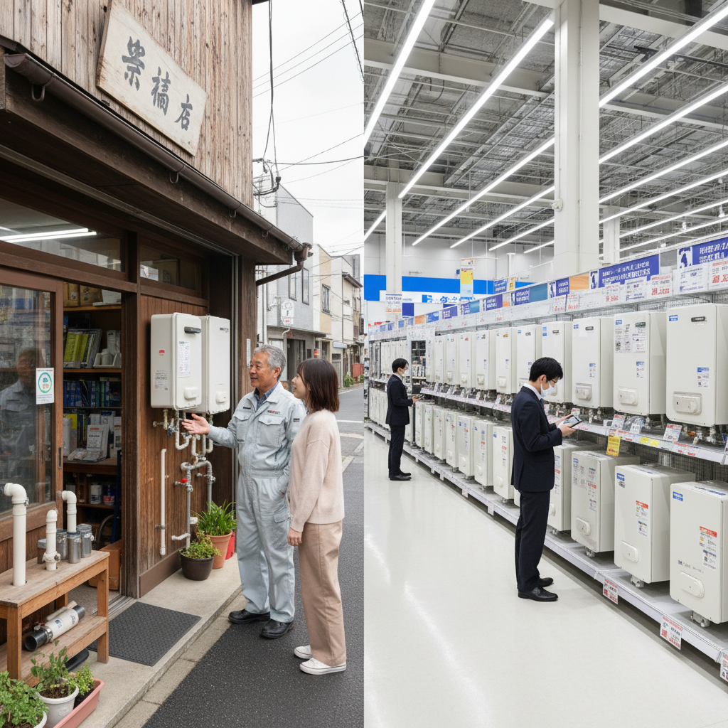 地域密着店と大手量販店のサービス比較に関する画像