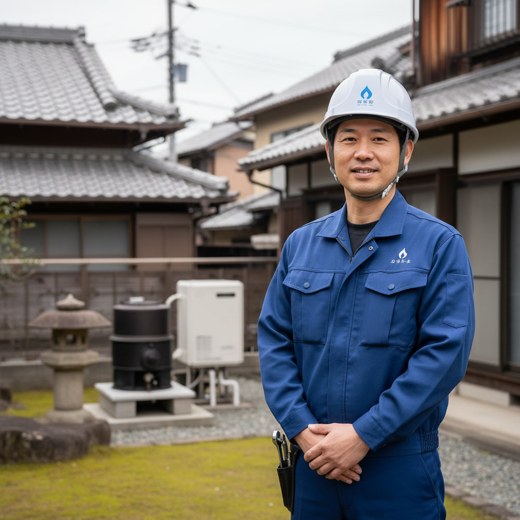 常陸太田の給湯器・ボイラー専門の職人