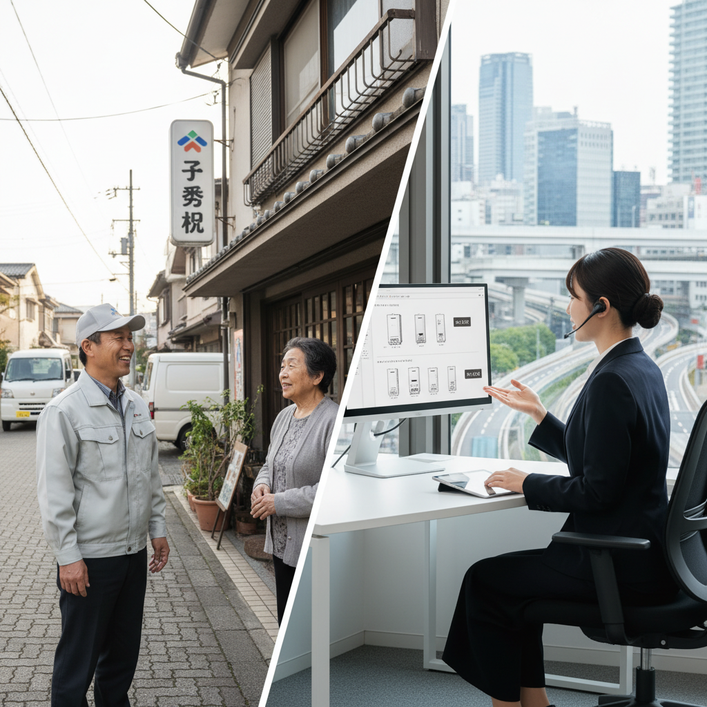 地元業者と大手業者の違いに関する画像