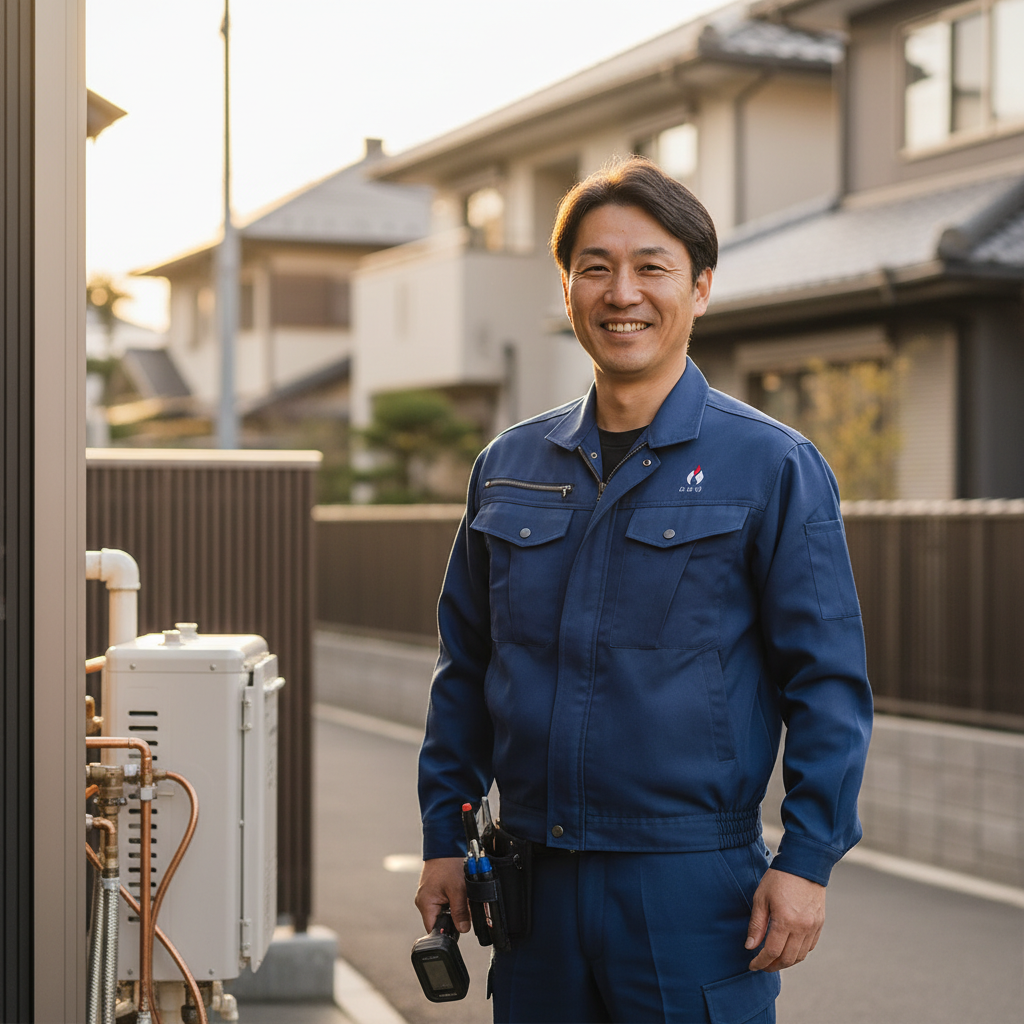 牛久の給湯器・ボイラー専門の職人