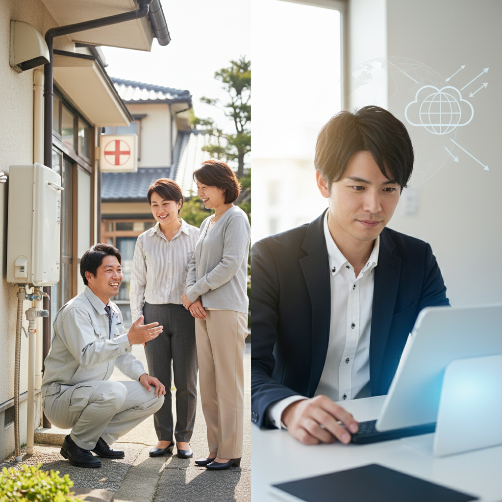 地域密着型と大手ネット業者のメリット比較に関する画像