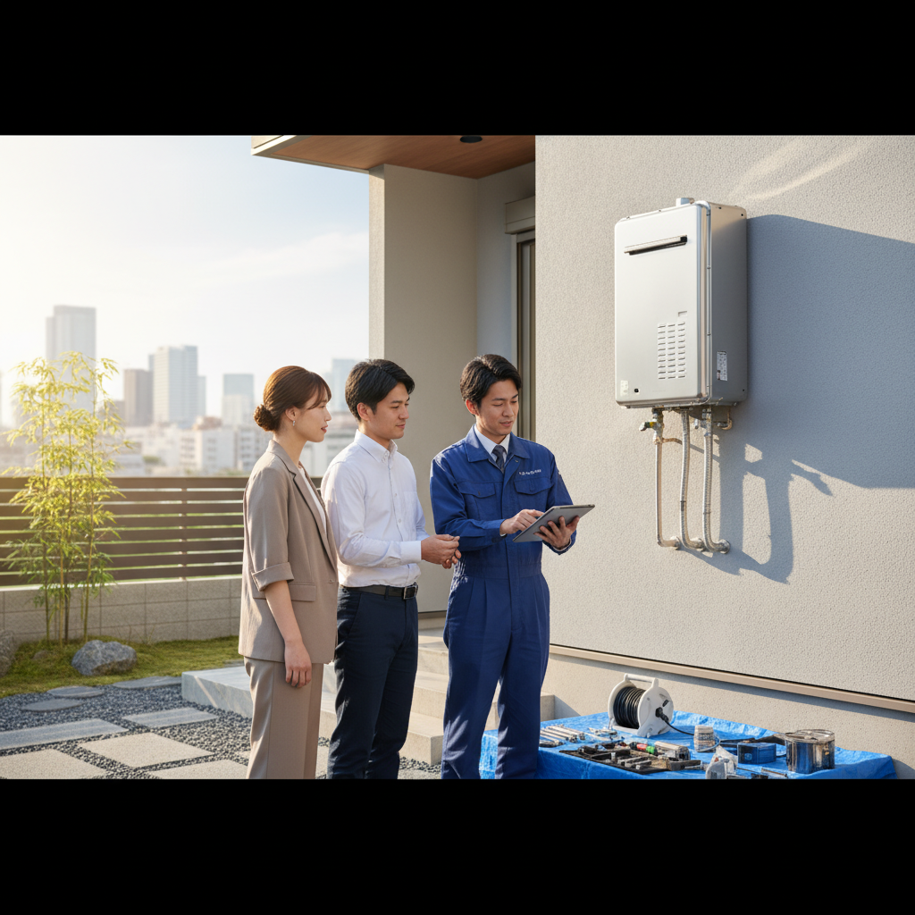 給湯器本体価格と工事費用の目安に関する画像