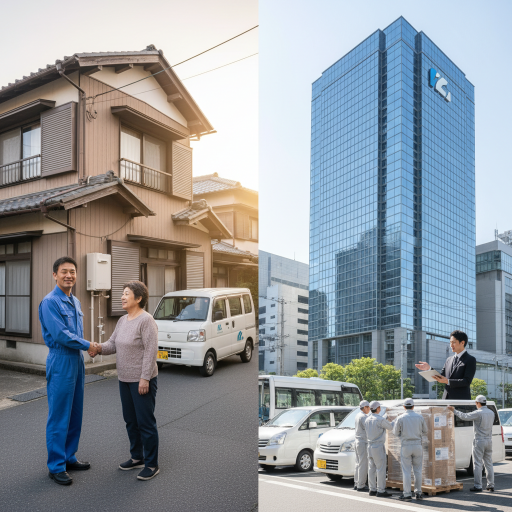 地元密着型業者と大手業者の違いに関する画像