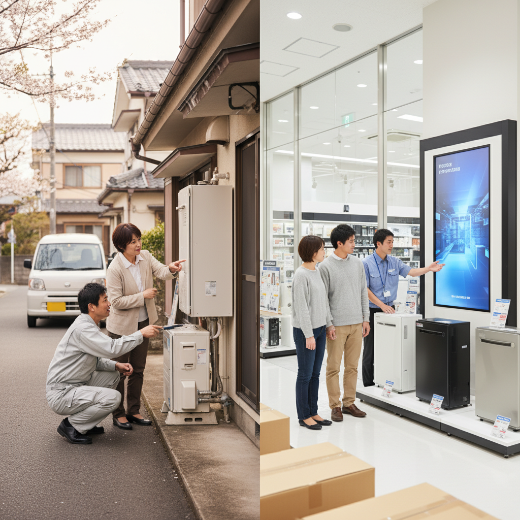 地元業者とネット・量販店の違いに関する画像