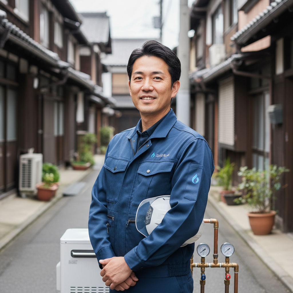 行方の給湯器・ボイラー専門の職人