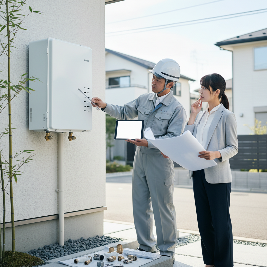 給湯器本体価格と工事費用の目安に関する画像