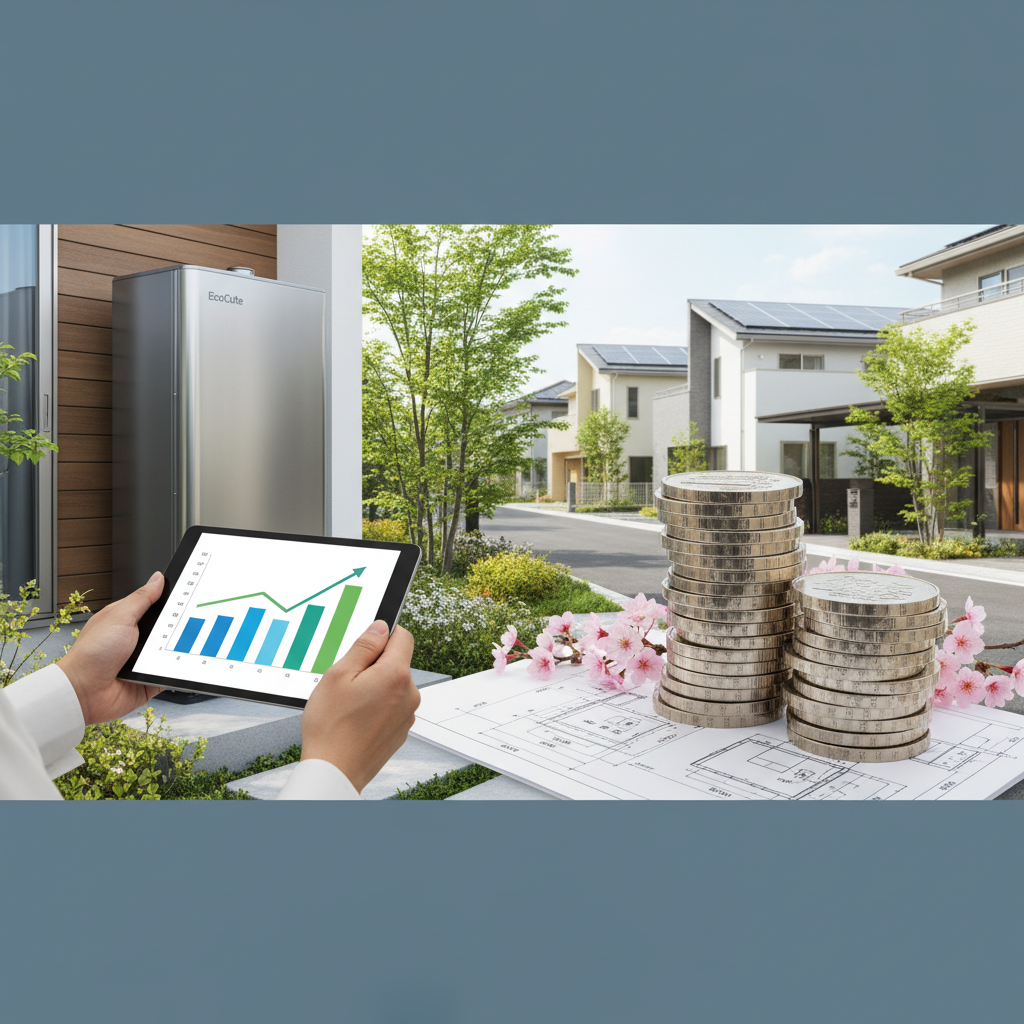 光熱費削減効果と初期費用のバランスに関する画像