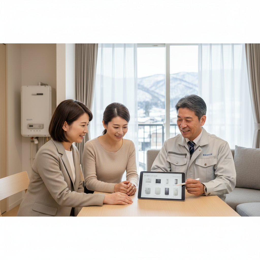 沼田市で給湯器交換を依頼する際の業者選びのポイントに関する画像