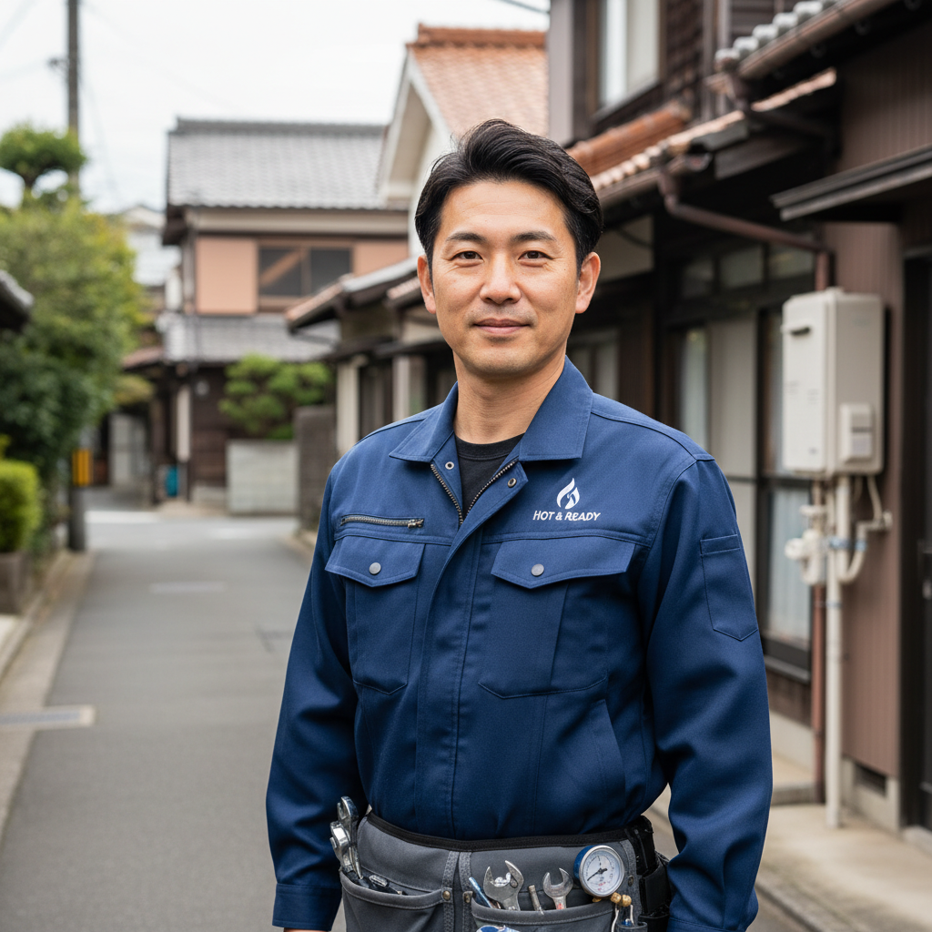 渋川の給湯器・ボイラー専門の職人