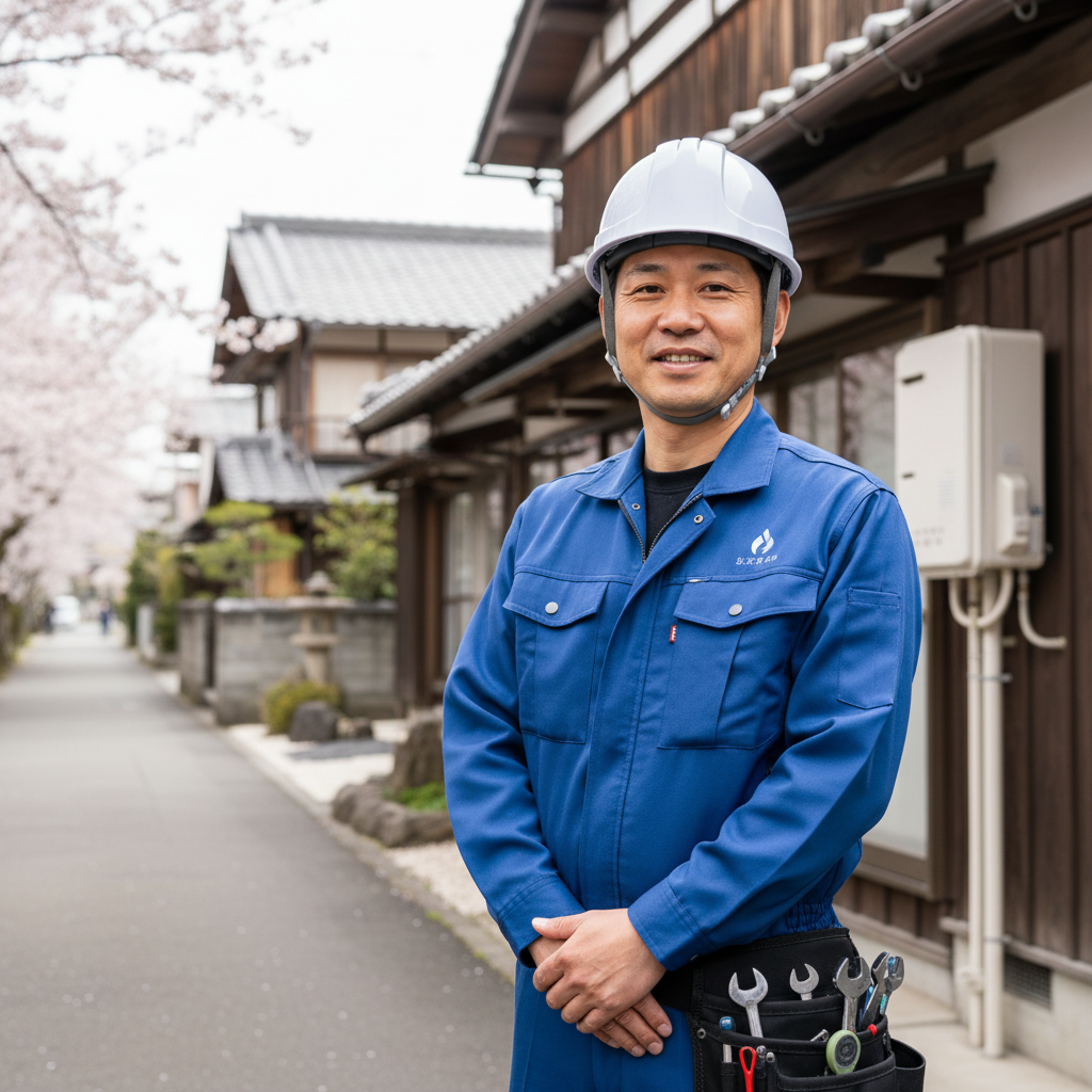 安中の給湯器・ボイラー専門の職人