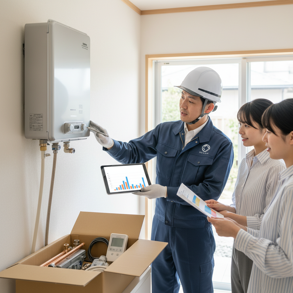 給湯器の交換費用は平均していくらですか？内訳詳細に関する画像