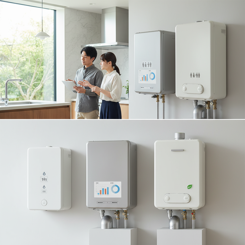 給湯器交換機種による価格差と選び方に関する画像
