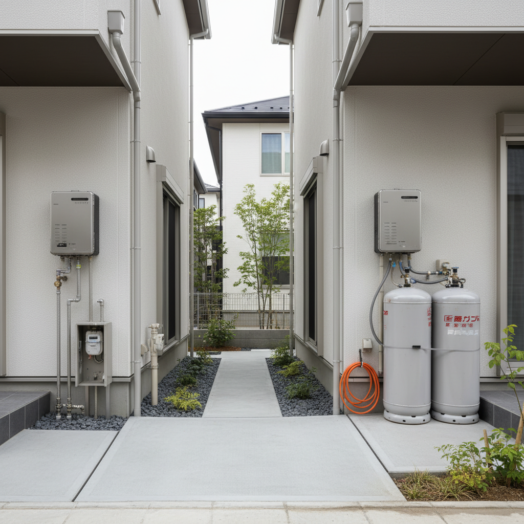給湯器のガスの種類（都市ガス・プロパン）の確認方法に関する画像