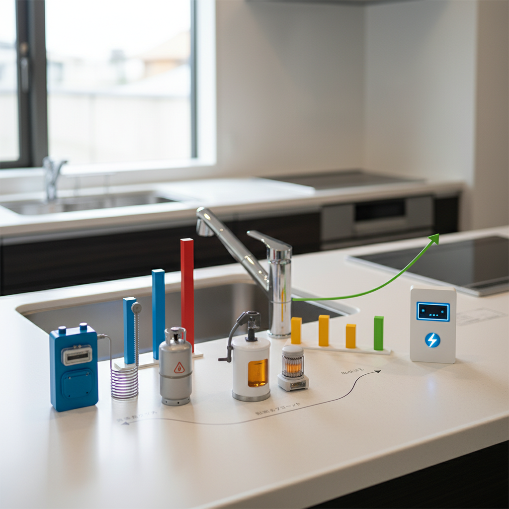 燃料タイプ別の価格差と維持費の比較に関する画像