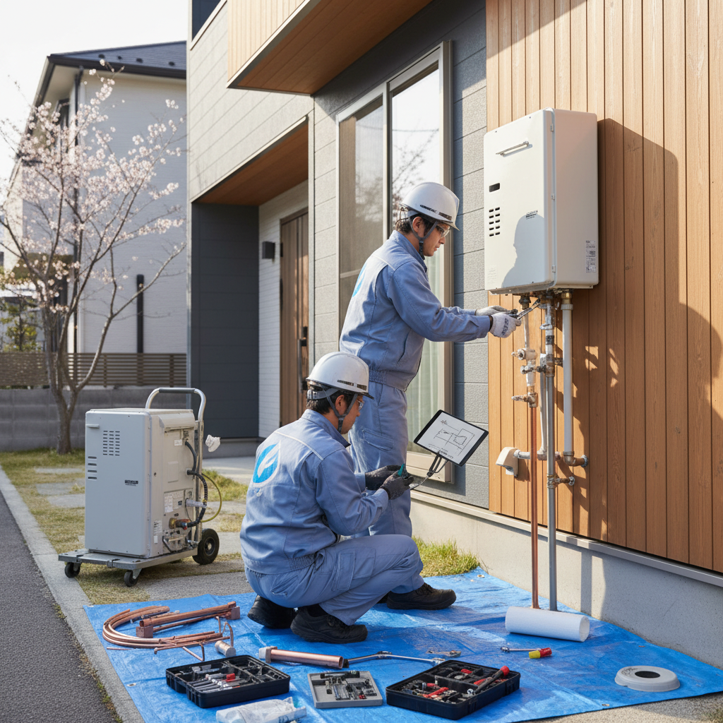 給湯器交換時間と工事の流れ｜緊急時の対応についてに関する画像