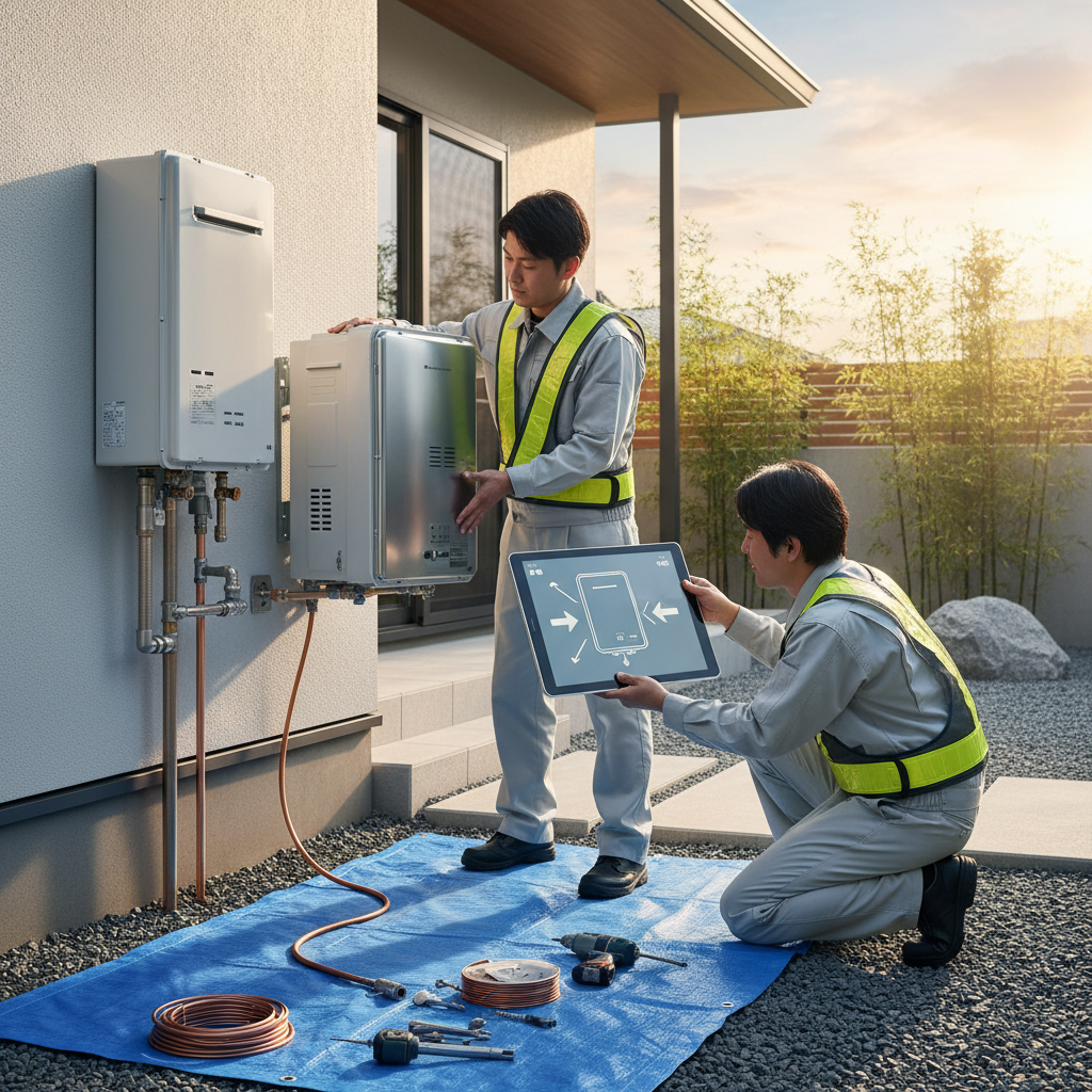 給湯器交換時間の目安と工事の流れに関する画像