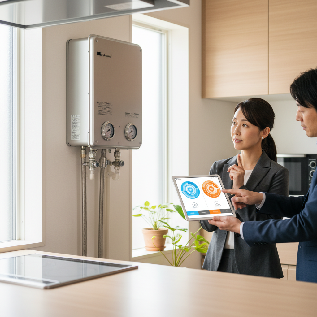 給湯器ガスの種類と自宅の設備を確認する方法に関する画像