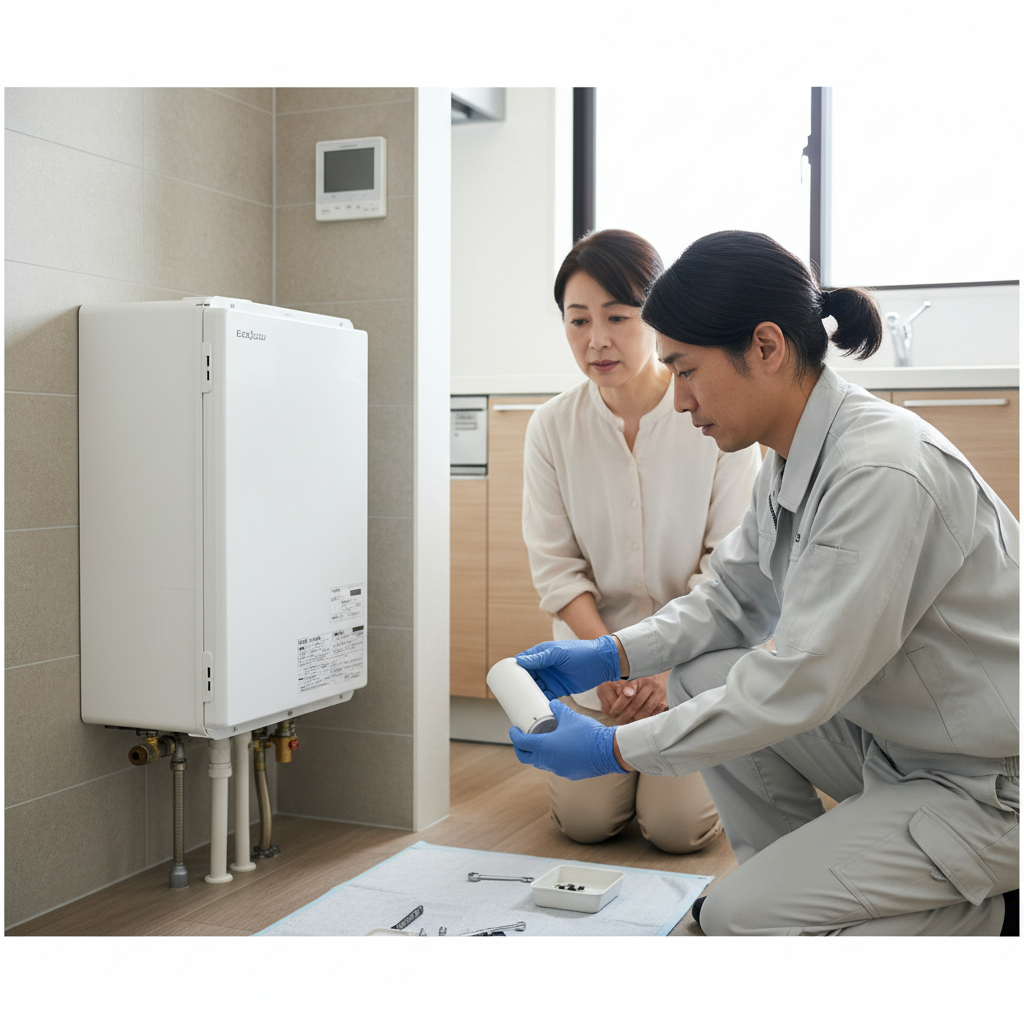 給湯器の中和器交換はどこに頼むのが最適解かに関する画像